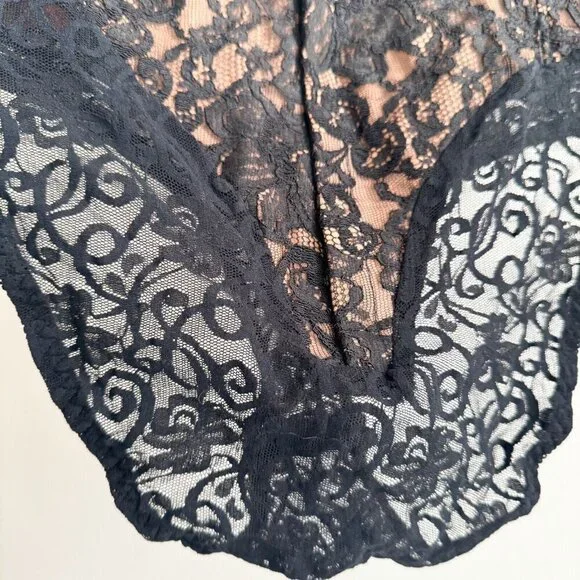 Vintage Berlei USA Black Lace Teddy Bodysuit 34/S